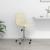Scaun de birou pivotant, crem, material textil GartenMobel Dekor