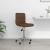 Scaun de birou pivotant, maro, material textil GartenMobel Dekor