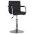Scaun de bar, negru, material textil GartenMobel Dekor