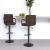 Scaune de bar, 2 buc., maro, material textil GartenMobel Dekor