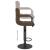 Scaune de bar, 2 buc., maro, material textil GartenMobel Dekor