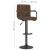 Scaune de bar, 2 buc., maro, material textil GartenMobel Dekor