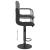 Scaune de bar, 2 buc., negru, material textil GartenMobel Dekor