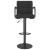 Scaune de bar, 2 buc., negru, material textil GartenMobel Dekor