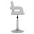 Scaune de bucătărie pivotante, 2 buc., alb, piele artificială GartenMobel Dekor