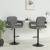 Scaune de bar, 2 buc., gri deschis, material textil GartenMobel Dekor