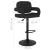 Scaune de bar, 2 buc., negru, material textil GartenMobel Dekor