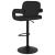 Scaune de bar, 2 buc., negru, material textil GartenMobel Dekor
