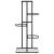 Suport pentru flori cu 5 niveluri, negru, 43x22x98 cm, metal GartenMobel Dekor