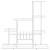Suport pentru flori, 94,5x25x88 cm, alb, metal GartenMobel Dekor