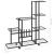 Suport pentru flori cu roți, 94,5x25x92,5 cm, negru, metal GartenMobel Dekor