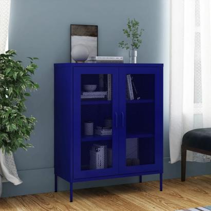 Dulap de depozitare, bleumarin, 80x35x101,5 cm, oțel GartenMobel Dekor