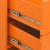 Comodă cu sertare, portocaliu, 80x35x101,5 cm, oțel GartenMobel Dekor