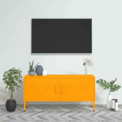 Dulap TV, galben muștar, 105x35x50 cm, oțel GartenMobel Dekor
