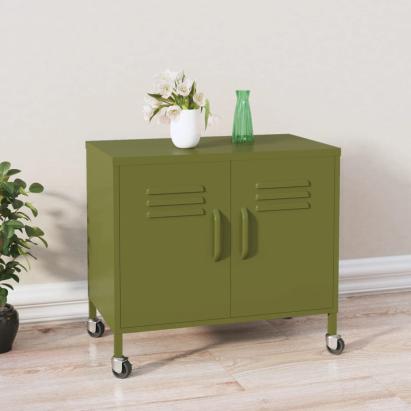 Dulap de depozitare, verde măsliniu, 60x35x56 cm, oțel GartenMobel Dekor