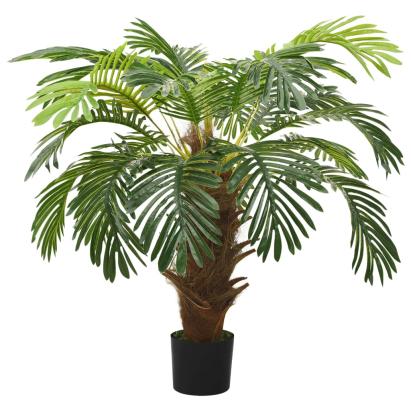 Plantă artificială palmier cycas cu ghiveci, verde, 90 cm GartenMobel Dekor