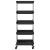 Cărucior de bucătărie 5 niveluri negru 42x29x128 cm fier și ABS GartenMobel Dekor