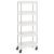 Cărucior de bucătărie 5 niveluri alb 42x29x128 cm fier și ABS GartenMobel Dekor
