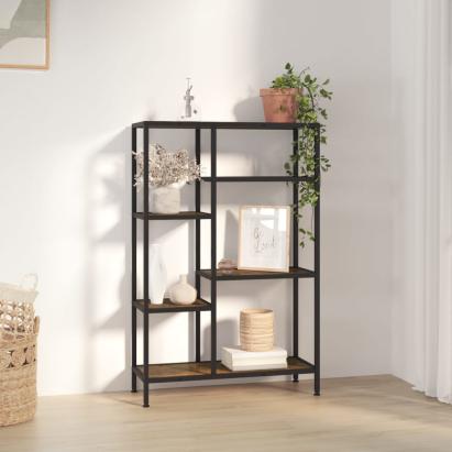 Bibliotecă, 80x30x120 cm, oțel și lemn prelucrat GartenMobel Dekor