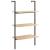 Raft înclinat cu 3 niveluri maro deschis / negru 64x35x120,5 cm GartenMobel Dekor