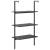 Raft înclinat cu 3 niveluri, negru, 64x35x120,5 cm GartenMobel Dekor