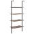 Raft înclinat cu 4 niveluri maro închis / negru 64x35x152,5 cm GartenMobel Dekor