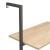 Raft înclinat cu 5 niveluri maro deschis / negru 64x35x185 cm GartenMobel Dekor
