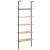 Raft înclinat cu 5 niveluri maro deschis / negru 64x35x185 cm GartenMobel Dekor