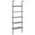 Raft înclinat cu 5 niveluri maro închis / negru 64x35x185 cm GartenMobel Dekor