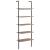 Raft înclinat cu 5 niveluri maro închis / negru 64x35x185 cm GartenMobel Dekor