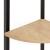 Raft de colț cu 3 niveluri maro deschis/negru 45,5x31,5x120 cm GartenMobel Dekor