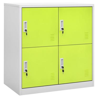 Dulap vestiar, gri deschis și verde, 90x45x92,5 cm, oțel GartenMobel Dekor