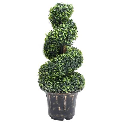 Plantă artificială de cimișir cu ghiveci, verde, 89 cm, spirală GartenMobel Dekor