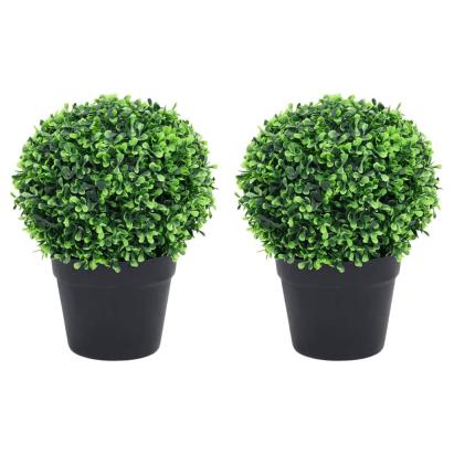 Plante artificiale cimișir cu ghiveci, 2 buc. verde 32 cm minge GartenMobel Dekor