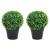 Plante artificiale cimișir cu ghiveci, 2 buc. verde 27 cm minge GartenMobel Dekor