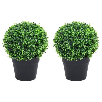 Plante artificiale cimișir cu ghiveci, 2 buc. verde 27 cm minge GartenMobel Dekor