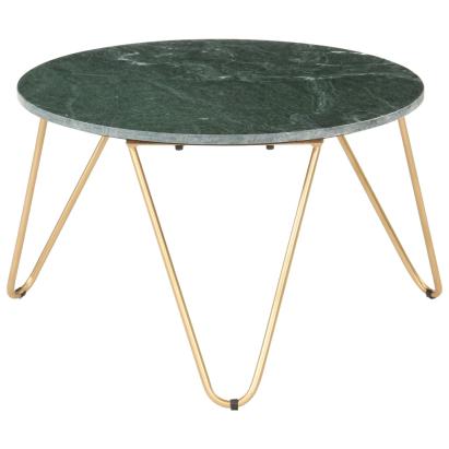 Măsuță cafea verde 65x65x42 cm piatră naturală aspect marmură GartenMobel Dekor