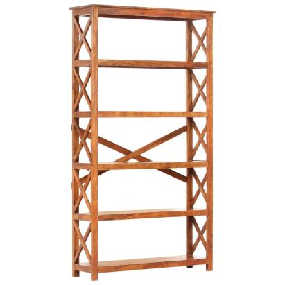 Bibliotecă, 100x30x180 cm lemn masiv acaciacu finisaj tip miere GartenMobel Dekor