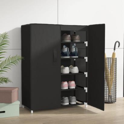 Pantofar, negru, 60x28x90 cm, material textil GartenMobel Dekor