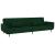 Canapea extensibilă cu 2 locuri, 2 perne, verde închis, catifea GartenMobel Dekor