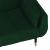 Canapea extensibilă cu 2 locuri, 2 perne, verde închis, catifea GartenMobel Dekor