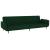 Canapea extensibilă cu 2 locuri, 2 perne, verde închis, catifea GartenMobel Dekor