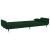 Canapea extensibilă cu 2 locuri, 2 perne, verde închis, catifea GartenMobel Dekor