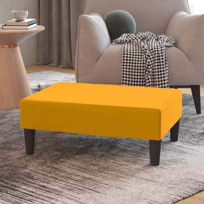 Taburet, galben, 78x56x32 cm, catifea GartenMobel Dekor