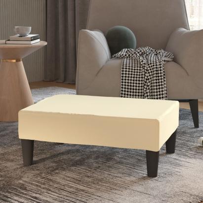 Taburet, crem, 78x56x32 cm, piele ecologică  GartenMobel Dekor