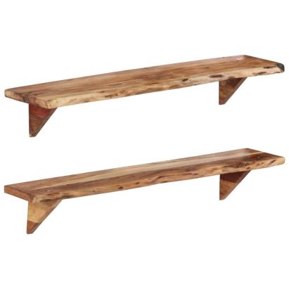Rafturi de perete, 2 buc., 110x20x18 cm, lemn masiv de acacia GartenMobel Dekor