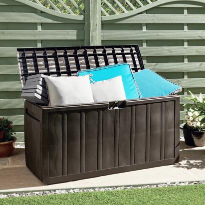 Cufăr de perne, maro, 117x45,5x57,5 cm, 270 L GartenMobel Dekor