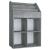 Raft de reviste pentru copii, gri, 71x30x114 cm, lemn prelucrat GartenMobel Dekor