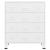 Dulap cu sertare industrial, alb, 78x40x93 cm, metal GartenMobel Dekor
