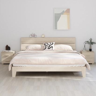 Noptiere HAMAR 2 buc, maro miere, 40x35x44,5 cm, lemn masiv pin GartenMobel Dekor